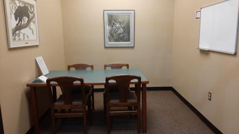Small conference room for private conversation and study
