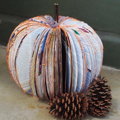 Book Page Pumpkin