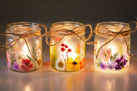 Pressed Flower Lantern