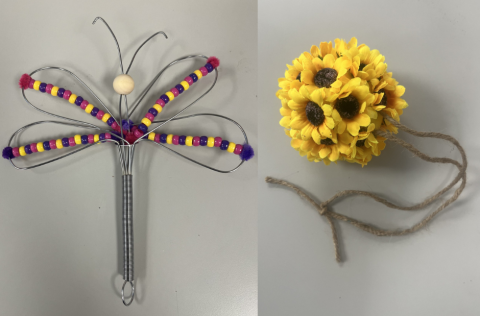 Whisk Dragonfly and Sunflower Kissing Ball examples.