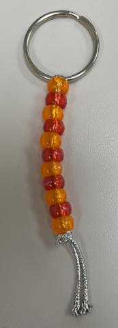 Beads on a string attached to a key ring